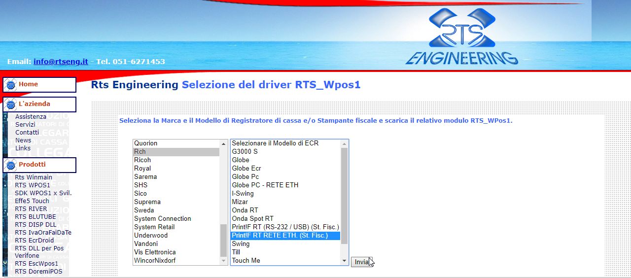 Installazione driver per registratore di cassa