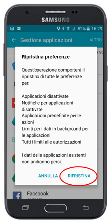 Applicazione predefinita CHROME su Samsung J1/J3