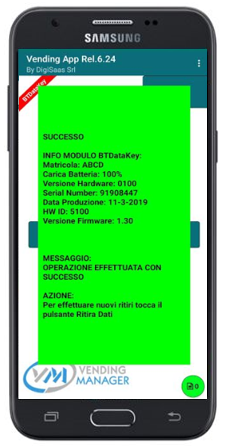 Ritiro dati con BT DATAKEY