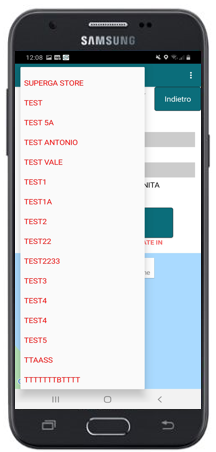 Preleva coordinate postazione (punto vendita) da smartphone