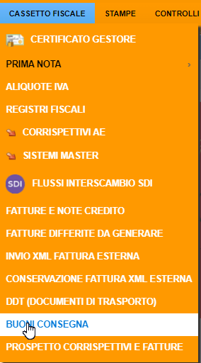 Buono di consegna da pc