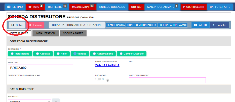 Registrazione sistemi master