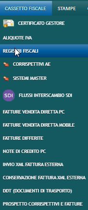Creazione nuovo REGISTRO FISCALE