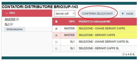 Configurazione PRICE HOLDING su distributore del caldo