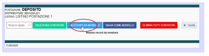 Configurazione PRICE HOLDING su distributore del caldo