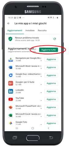 Aggiorna pacchetto App da Playstore