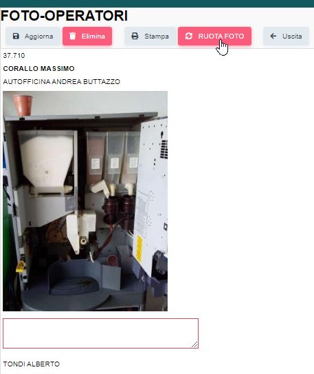 Rotazione foto su Pannello di controllo (Monitor)
