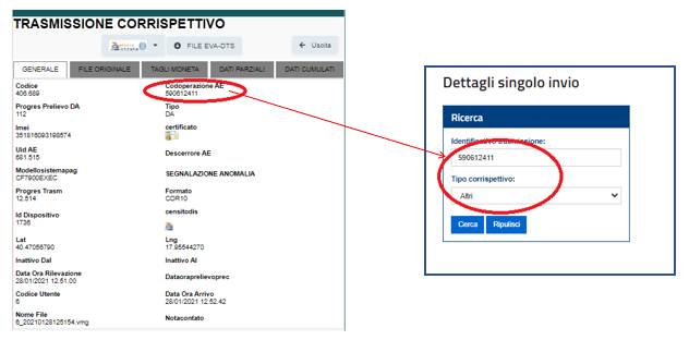 Visualizzazione valori CUMULATIVI dei corrispettivi telematici