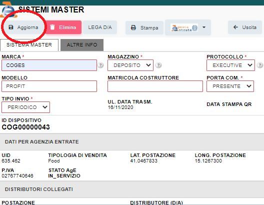 modello_master_002_002 Controllo battute incassi: MODELLO SISTEMA MASTER NON INSERITO