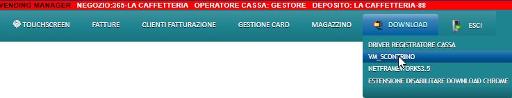 Download e configurazione VM_SCONTRINO