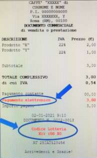 LOTTERIA DEGLI SCONTRINI