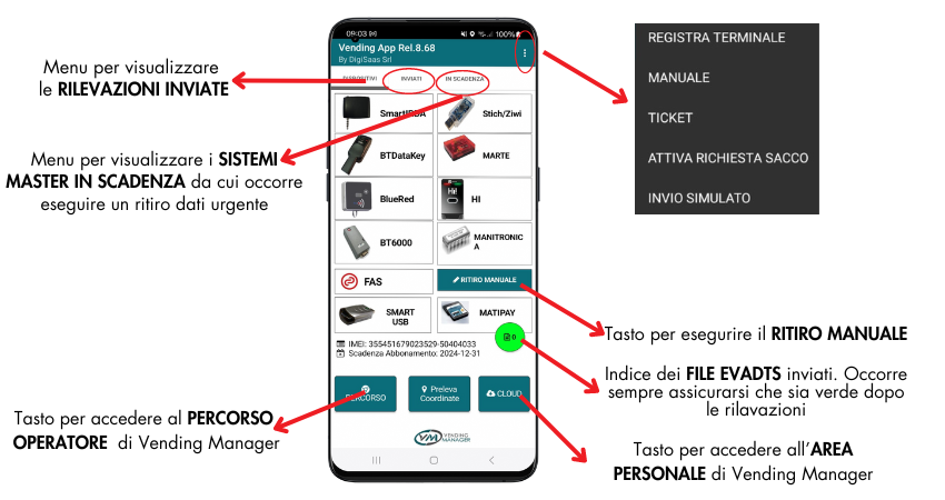 Ritiro dati da distributori FAS