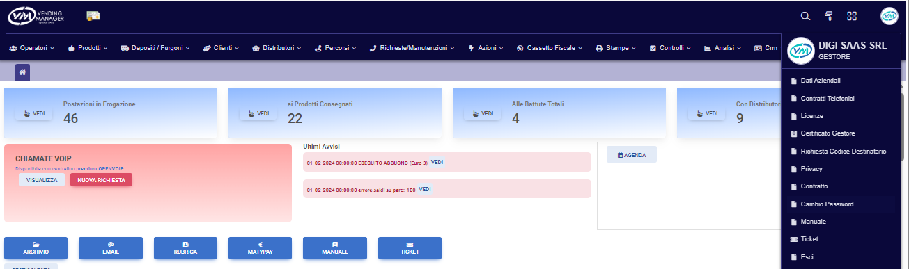 Creazione certificato gestore