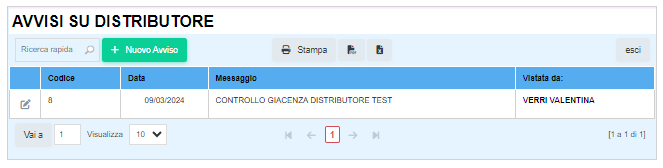 avvisi_005 Avvisi distributore visibili su terminale