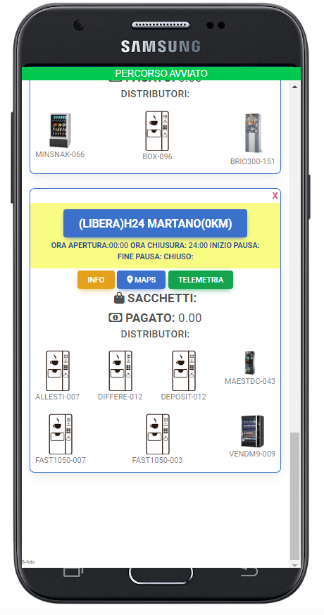 Previsione carico da vendite telemetriche
