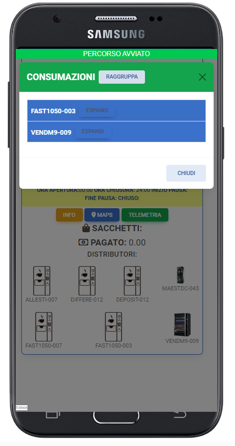 Previsione carico da vendite telemetriche